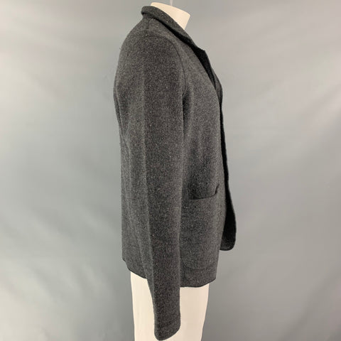 BUCK MASON Chest Size L  Grey Wool Button Down Jacket