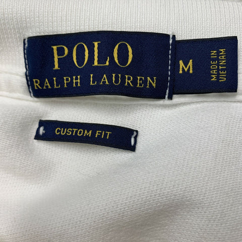 POLO by RALPH LAUREN Size M White Embroidery Cotton Polo