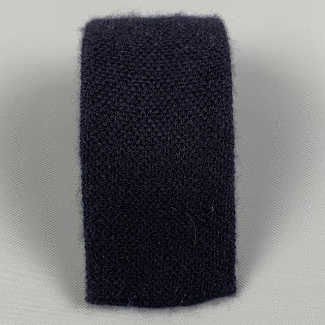 BRUNELLO CUCINELLI Black Knitted Cashmere Tie
