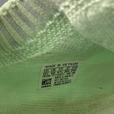 ADIDAS NMD R1 PK Size 12.5 Black Green Splattered Nylon Lace Up Sneakers