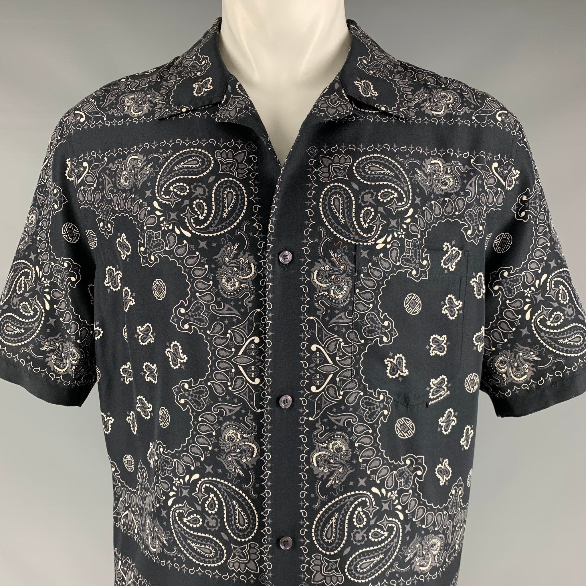 Alexander Wang paisley silk shirts バンダナ柄 Alexander Wang paisley silk shirts バンダナ柄