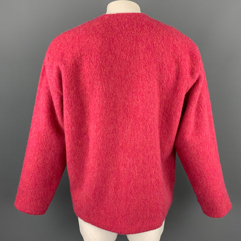 OUR LEGACY Size 40 Pink Virgin Wool Buttoned Cardigan