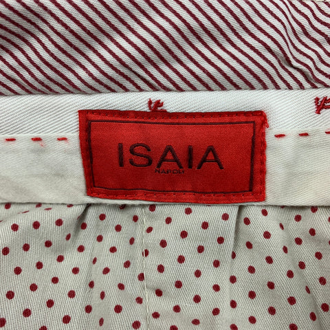 ISAIA Size 36 Khaki Cotton Casual Pants