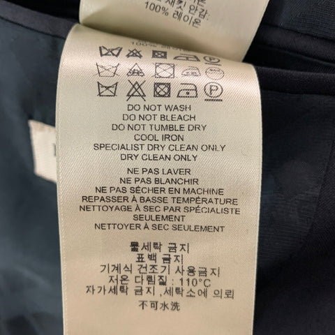 BURBERRY LONDON Size 42 Short Black Solid Wool Notch Lapel Sport Coat
