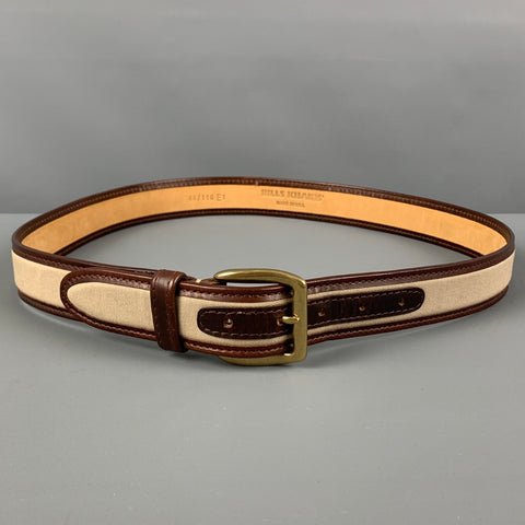 BILLS KHAKIS Size 44 Taupe Brown Fabric Leather Belt