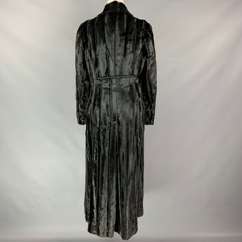 JUST CAVALLI Taille 10 Manteau en fausse fourrure mélangée en acétate texturé noir