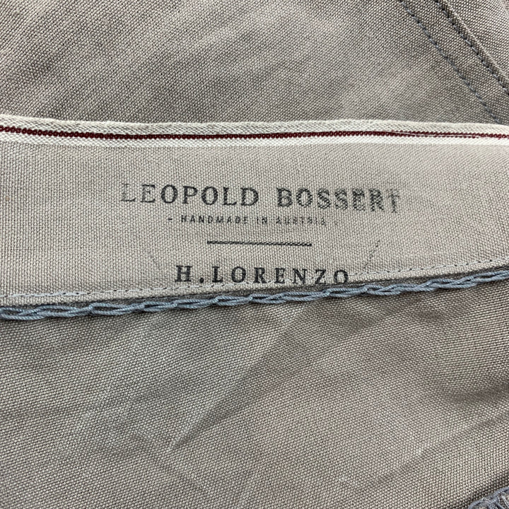 LEOPOLD BOSSERT Size 34 / 36 Stone Contrast Stitch Casual Pants