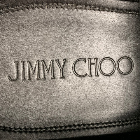 JIMMY CHOO Size 9.5 Black Grey Ombre Leather Lace Up Shoes