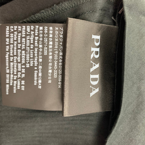 PRADA Size 34 Black Cotton Zip Up Shorts