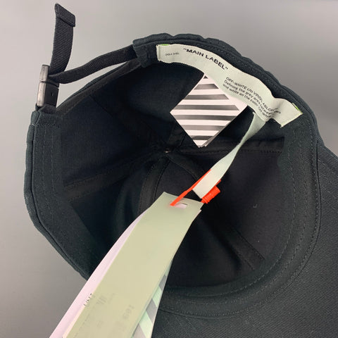 OFF-WHITE Black Graphic Cotton CAP Hat