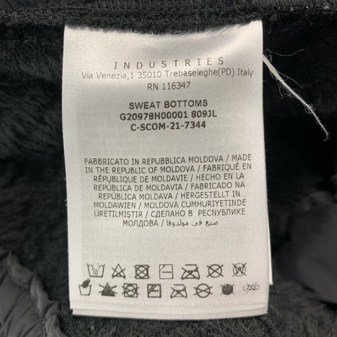 MONCLER Size L Black Corduroy Polyester Elastane Sweatpants Casual Pants