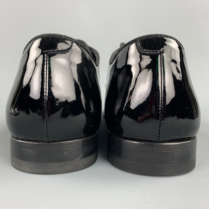 PAUL SMITH Talla 9 Zapatos de vestir con cordones de charol negro