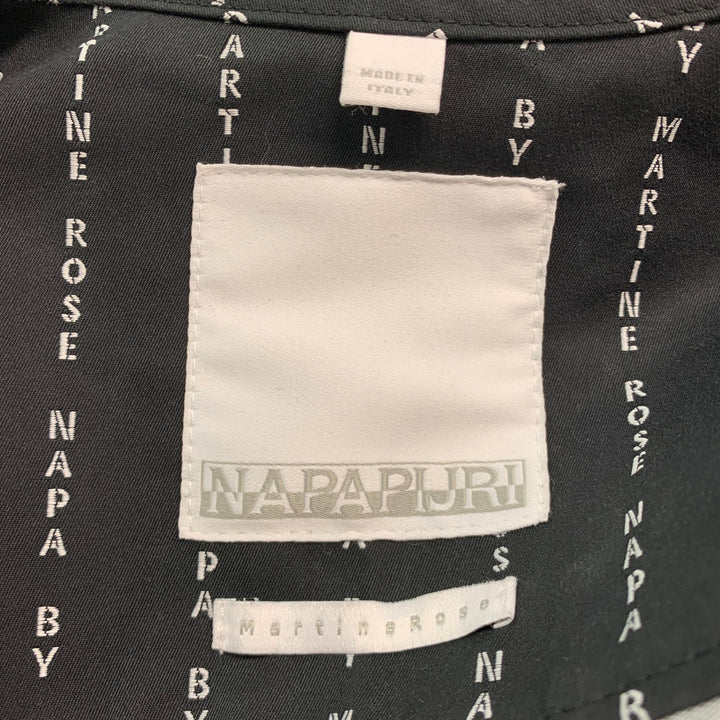 NAPAPIJRI  Size S Black White Logo Cotton Polyamide Utility Vest