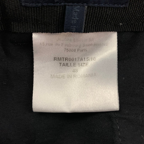 LANVIN Size 32 Black Cotton Blend Raw Edge Casual Pants