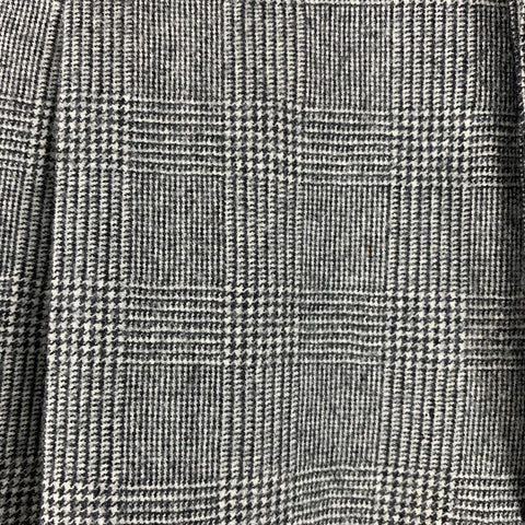 KENT CURWEN Taille 32 Gris Noir Glenplaid Wool Blend Pantalon habillé plissé