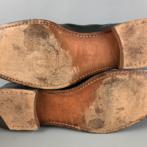 CHURCH'S Size 12 Black Leather Pull On Boots