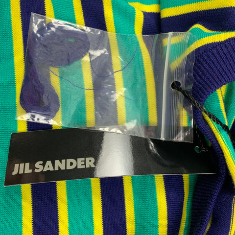 JIL SANDER x RAF SIMONS SS 11 Size M Multi-color Stripe Cotton Crew-Neck Pullover