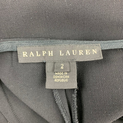 RALPH LAUREN Black Label Size 2 Black Wool Dress Pants