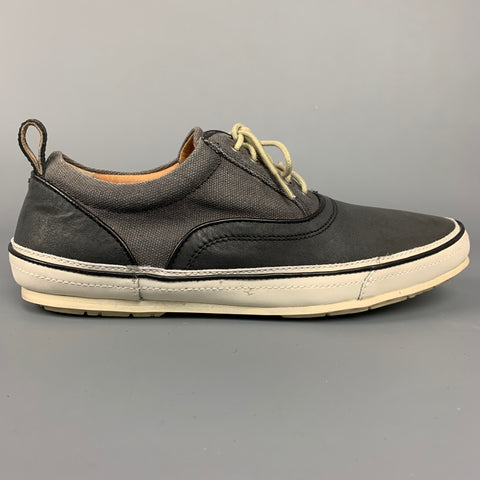 JOHN VARVATOS Taille 8 Baskets en toile bicolore grises