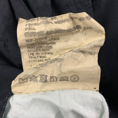 COMME des GARCONS Vestido con cinturón de poliéster floral jacquard azul marino talla M