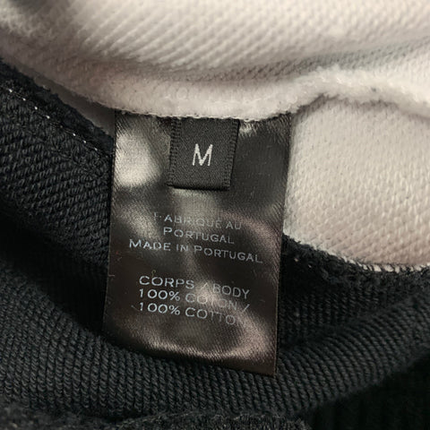 BALMAIN Size M Black White Ribbed Cotton Joggers Pants