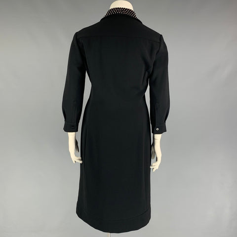 MOSCHINO BOUTIQUE Size 12 Black Triacetate Blend Shirt Dress