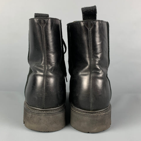 GRENSON Bottes de randonnée à lacets en cuir noir taille 10