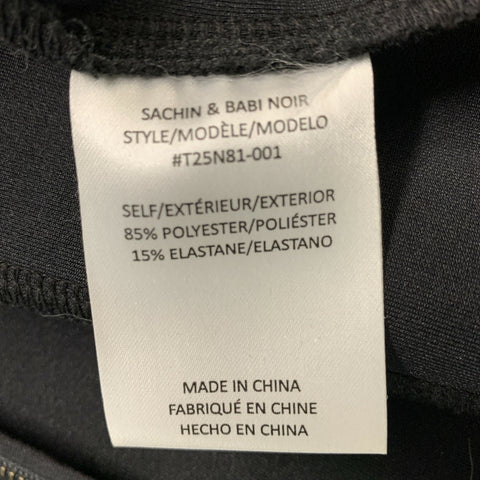 SACHIN &amp; BABI Taille 2 Noir Noir Polyester &amp; Élasthanne Haut décontracté