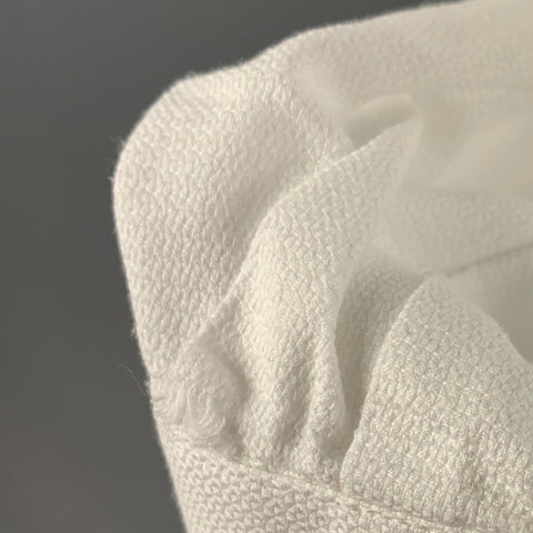 ERMENEGILDO ZEGNA Size L White Cotton Long Sleeve Shirt