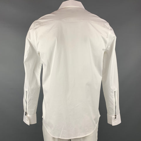 KARL LAGERFELD Size L White Cotton Zip Up Kilts & Skirts