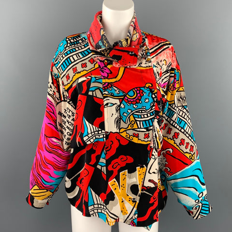 Vintage KANSAI YAMAMOTO Size One Size Multi-Color Fabric High Collar Blouse
