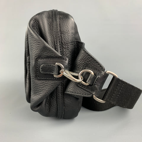 BARNEY'S NEW YORK Size One Size Black Pebble Grain Leather Crossbody Bag