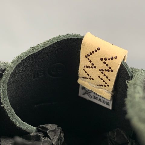 VISVIM Talla 9 Botas ISDT con cordones de cuero texturizado negro-FOLK