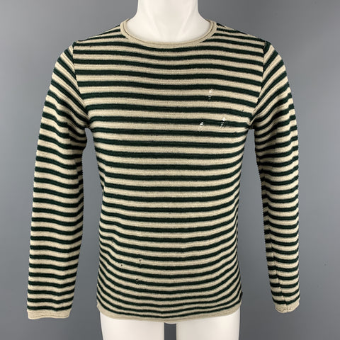 WHY NOT BRAND Talla S Jersey tipo jersey con cuello barco de algodón/acrílico a rayas color topo