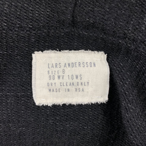 LARS ANDERSSON Cárdigan con frente abierto y capucha de punto color carbón talla 8