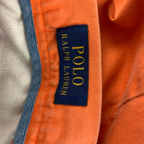 POLO by RALPH LAUREN Size 30 Orange Wash Cotton Zip Fly Shorts