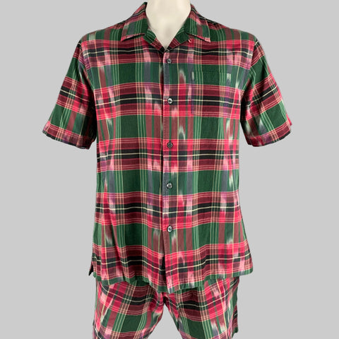 TODD ​​SNYDER Taille XL Ensemble en coton à carreaux vert rouge