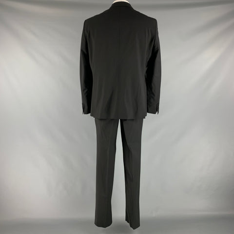 JOHN VARVATOS * U.S.A. Size 46 Black Wool Elastane Single breasted Suit