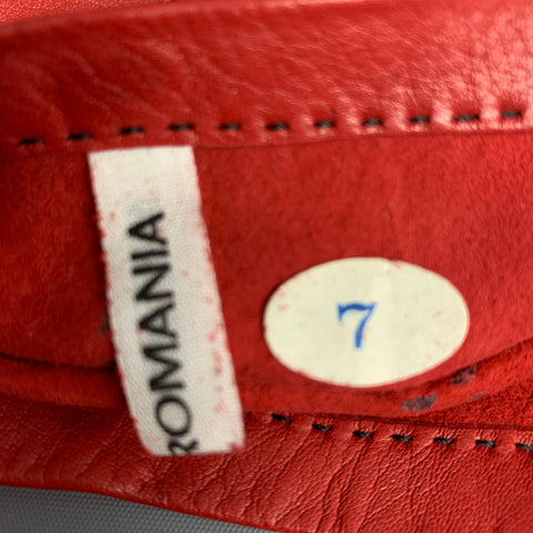 VINTAGE Size 7 Red Leather Gloves