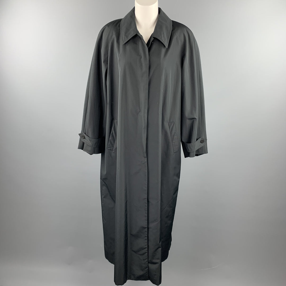 JOAN &amp; DAVID Taille 8 Manteau long en polyester / soie noir
