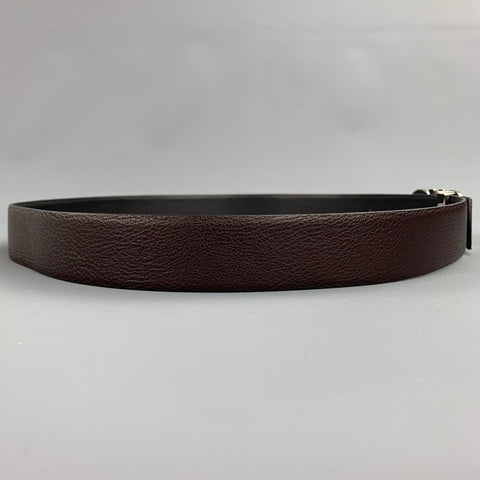 SALVATORE FERRAGAMO Gancini Reversible Size 40 Black & Brown Leather Belt