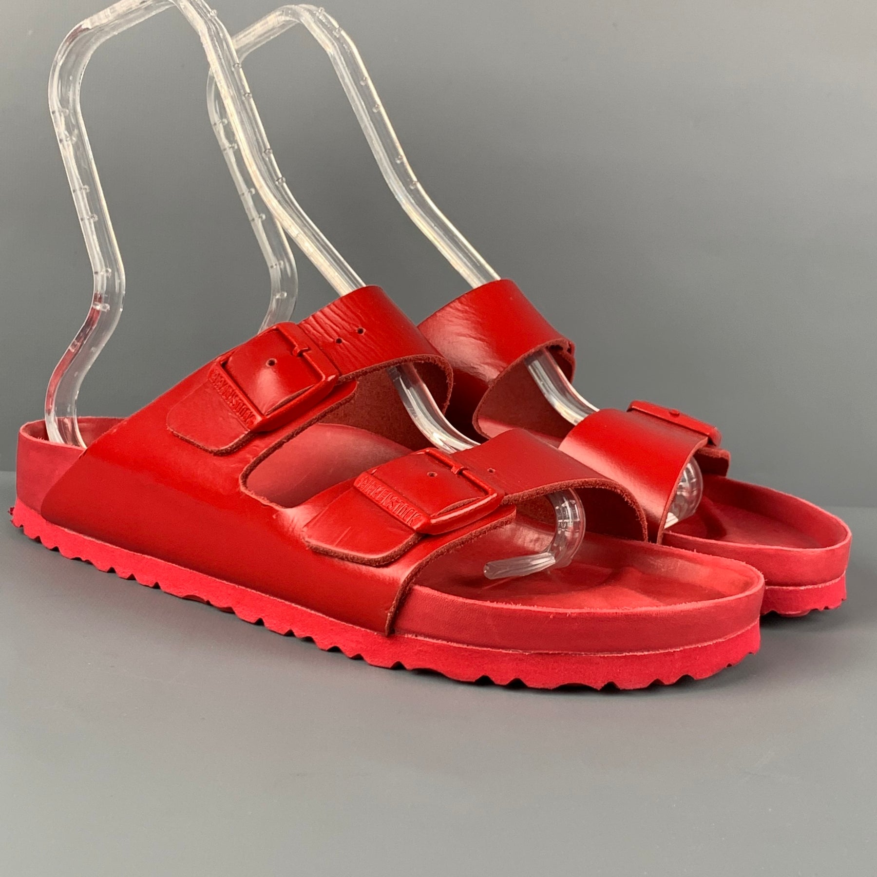VALENTINO x BIRKENSTOCK Size  Red Leather Buckle Sandals – Sui