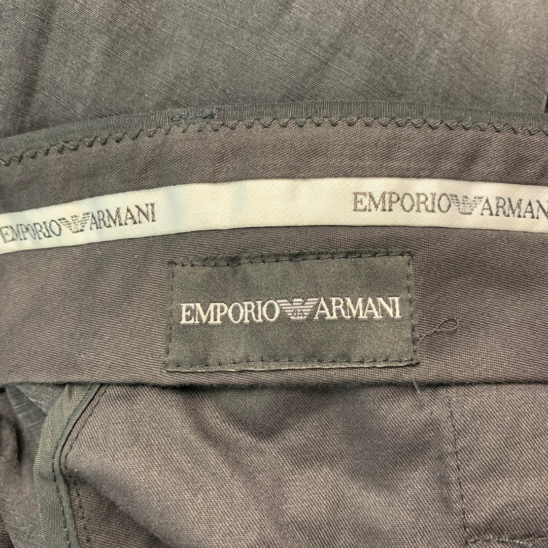 EMPORIO ARMANI Size 32 Black Linen Silk Zip Fly Dress Pants – Sui Generis  Designer Consignment