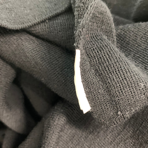 LANVIN Taille M Marine Noir Color Block Tricoté Col Carré Pull
