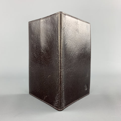 SAGEBROWN Dark Wine Brown Leather Passport Cover