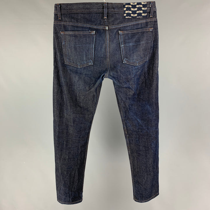 NAKED AND FAMOUS Size 33 Indigo Selvedge Denim Slim Jeans