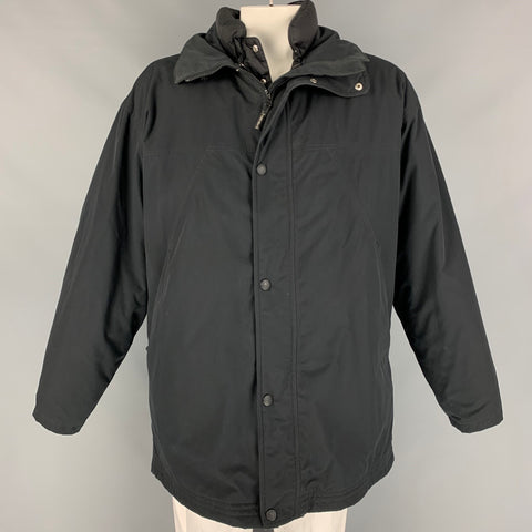 ARMANI JEANS Taille Poitrine S Taille S Manteau à capuche en polyester réversible noir