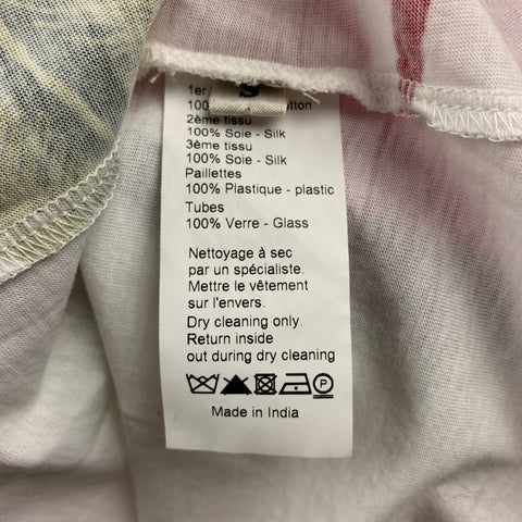 LANVIN 2009 Collection Size S Multi-Color Sequined Cotton T-Shirt