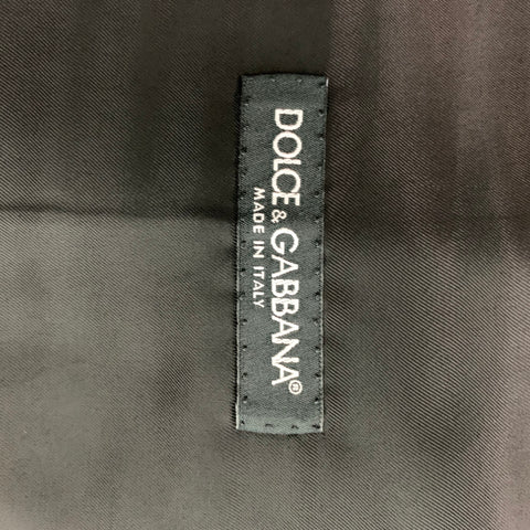 DOLCE & GABBANA  Size 46 Solid Wool Buttoned Black Vest