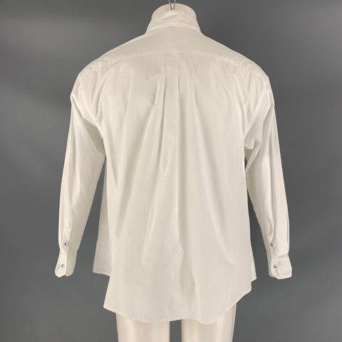 TOMAS MAIER Taille M Chemise à manches longues boutonnée en coton uni blanc